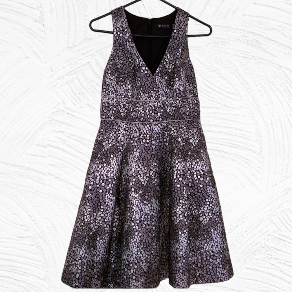 NWT Guess metallic print dress